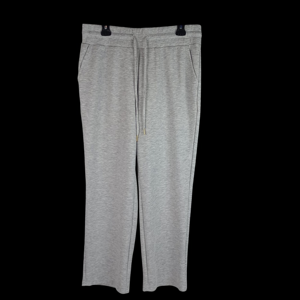 Belle by Kim Gravel Womens MP Gray Drawstring Soft Straight Leg Lounge Pants